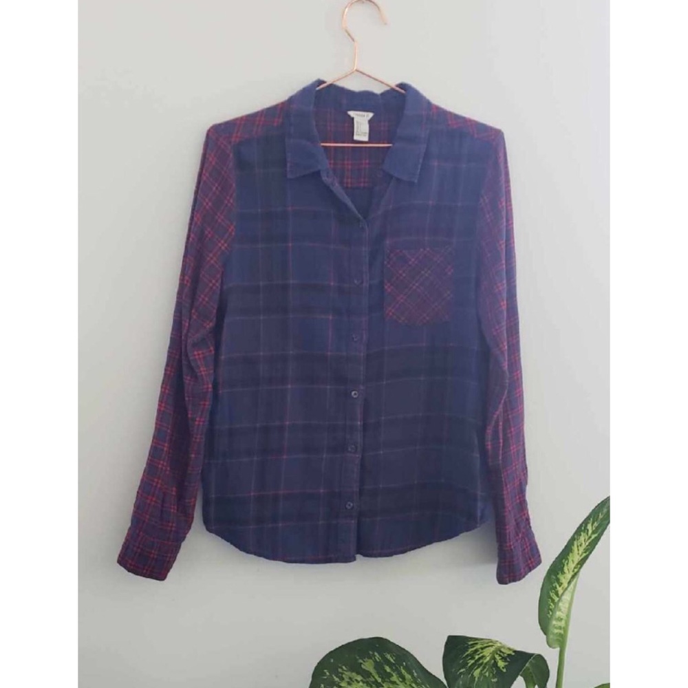 Red and navy flannel